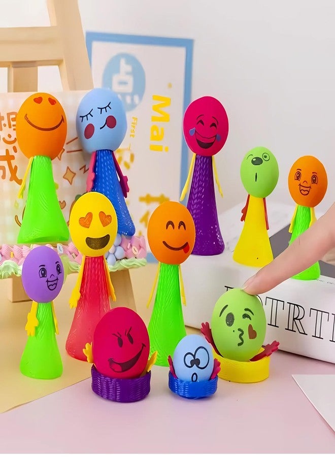 FUBIX Emoji Pop-up Toys As Birthday Return gifts for kids party | Emoji jumping toys multicolor (100) - Image 1